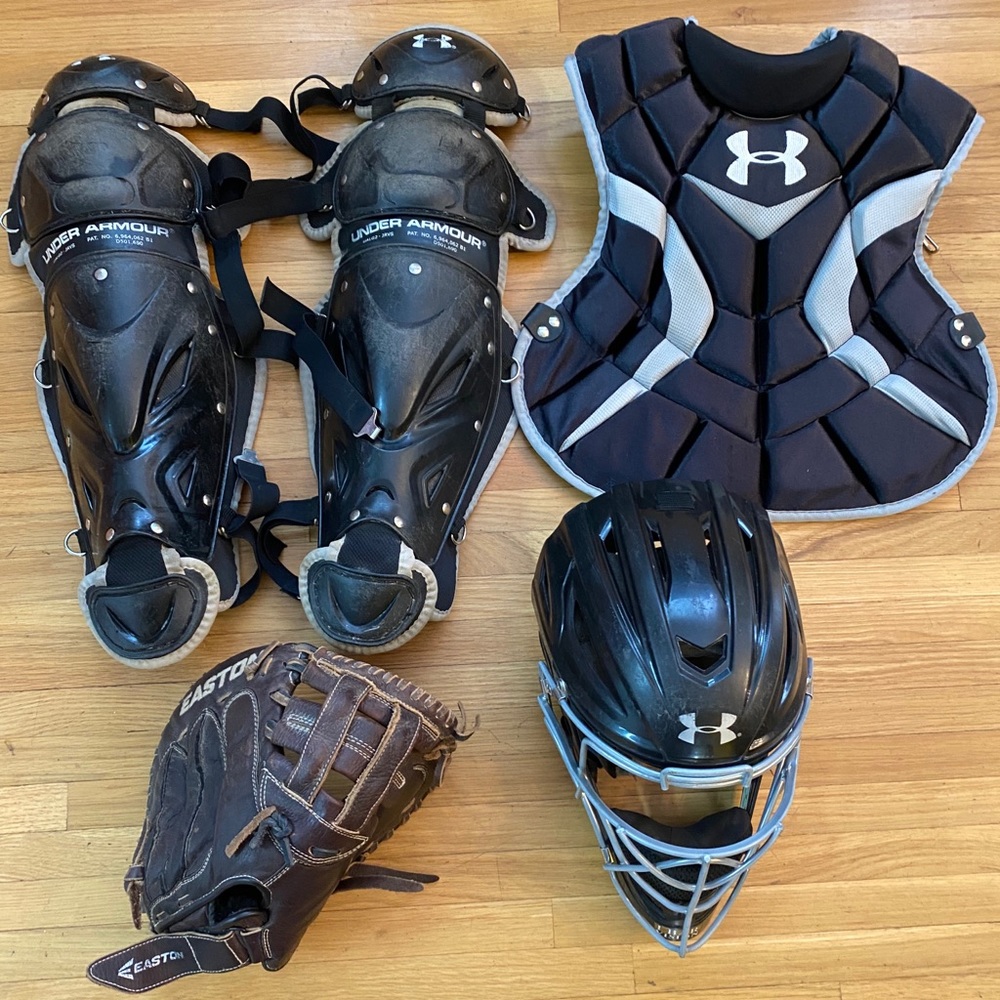 Under Armour Catchers Gear/ Easton catchers glove